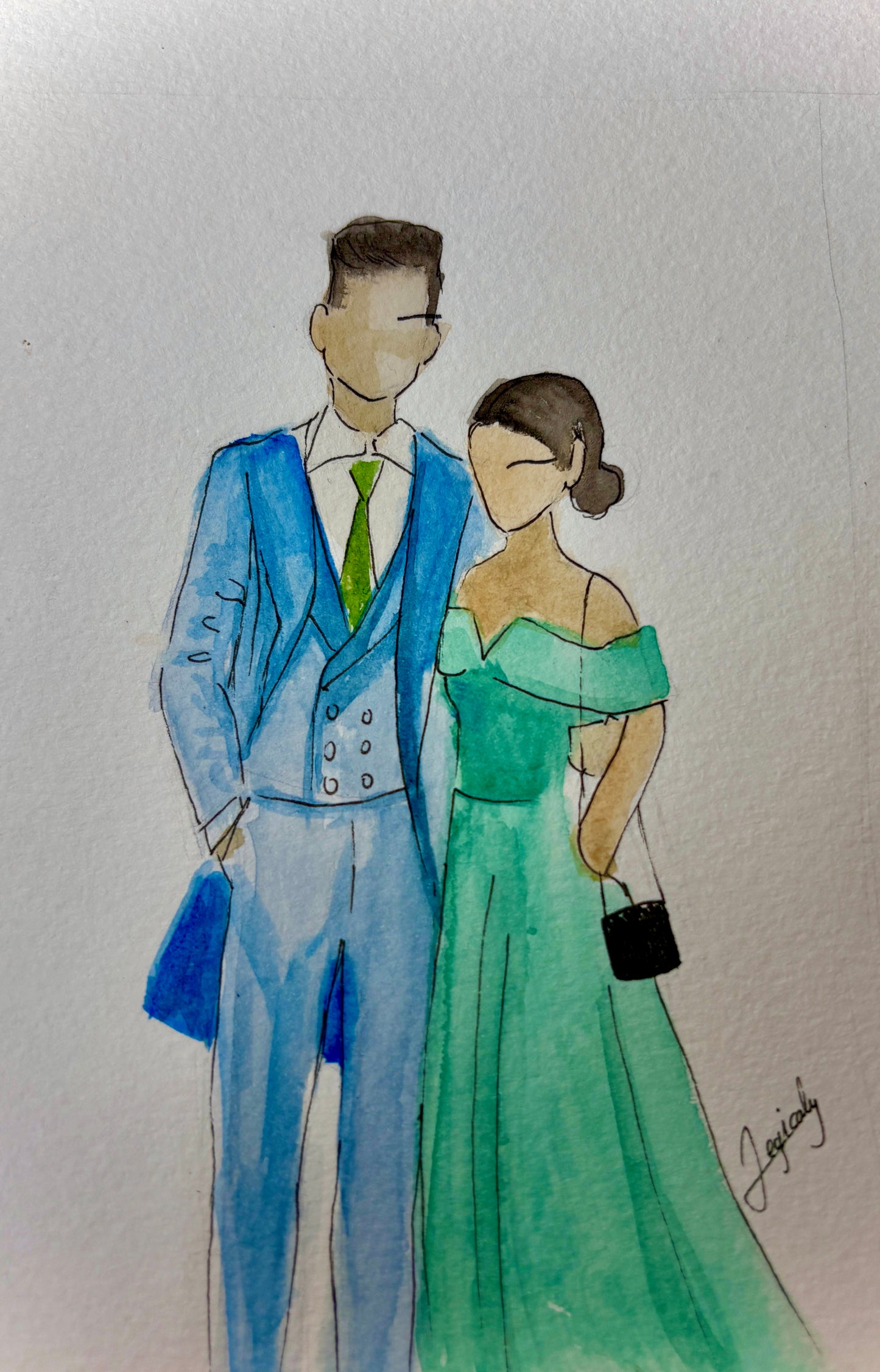 Retratos en vivo para bodas (máx 70 invitados)