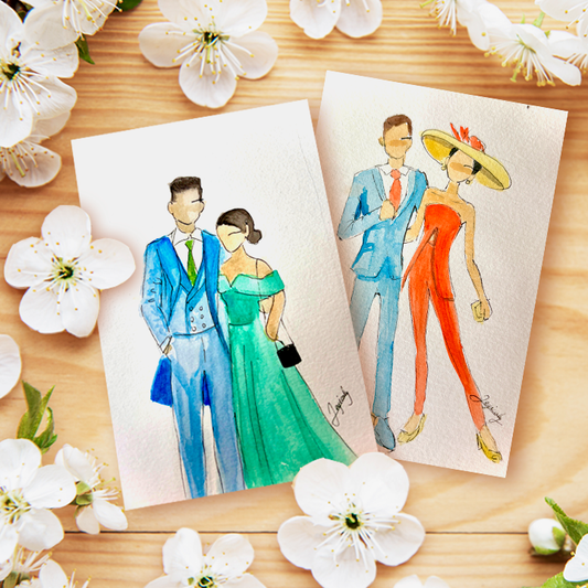 Retratos en vivo para bodas (máx 70 invitados)